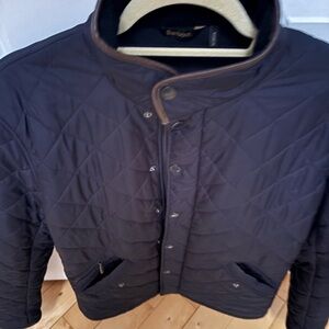Barbour Dark Navy Blue Quilted Bomber Jacket